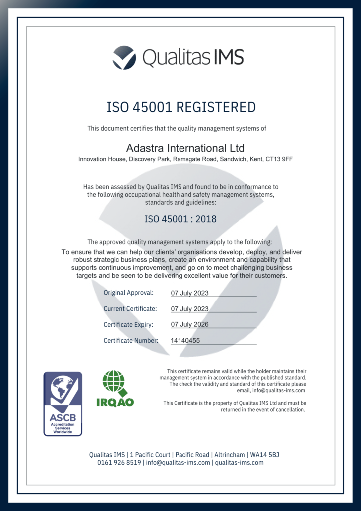 Adastra ISO 45001 certificate-1